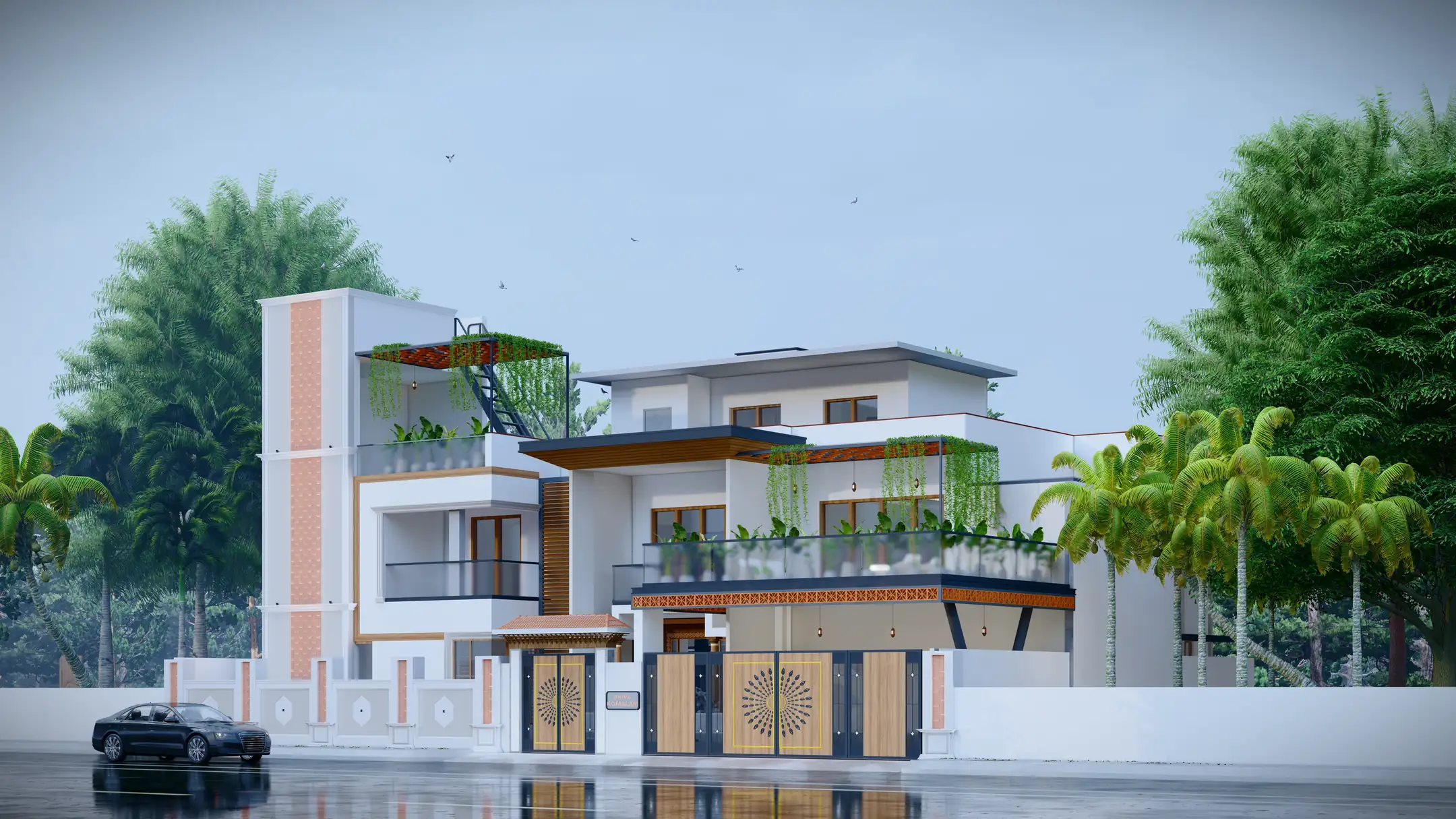 Contemporary Daylight Villa: Wide Aspect