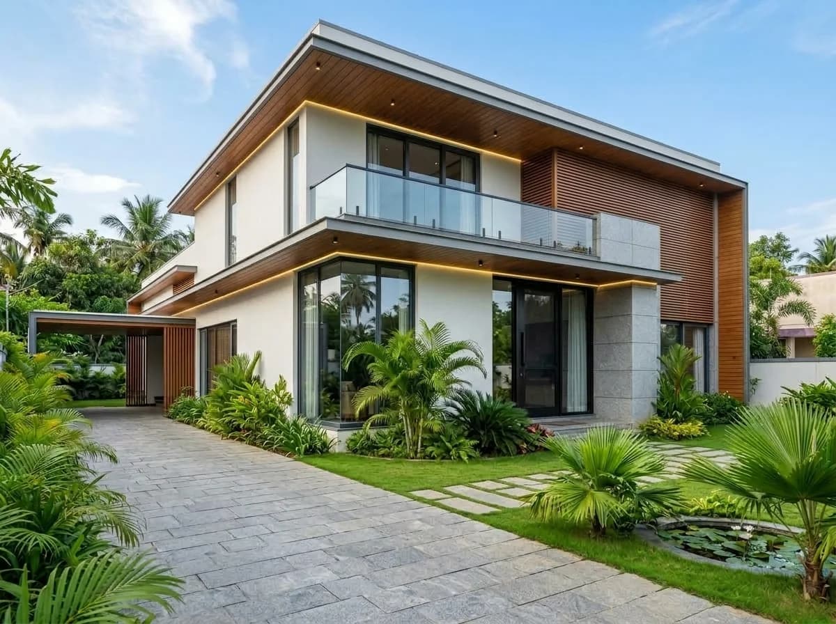 Ground + 1 Floor (Duplex Villa) Architectural Elevation